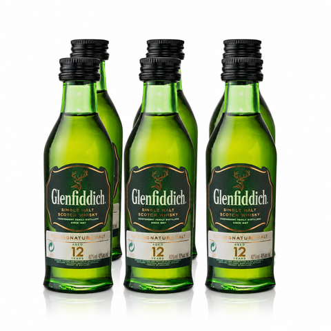 Glenfiddich 12yr Scotch Whiskey Mini 50ml - 6-Pack