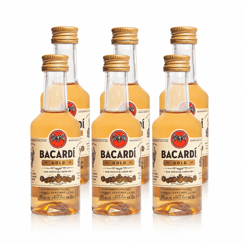 Bacardi Gold Rum Mini 50ml - 6-Pack