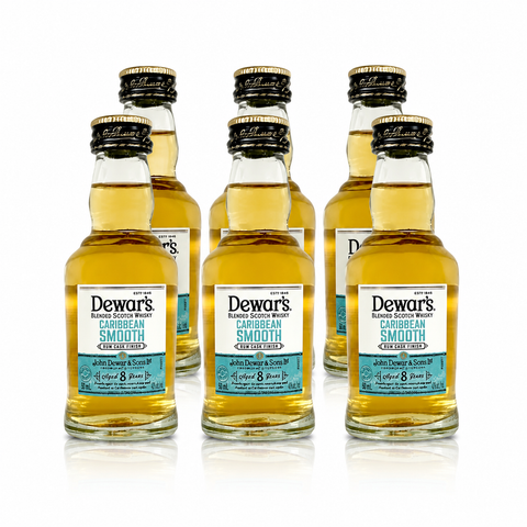 Dewars Caribbean Smooth Scotch Whiskey Mini 50ml - 6-Pack