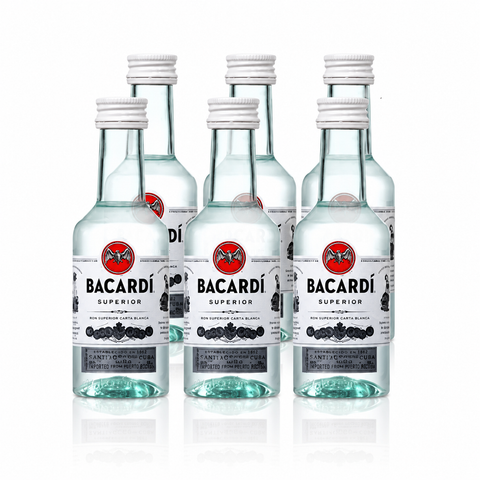 Bacardi Silver Rum Mini 50ml - 6-Pack