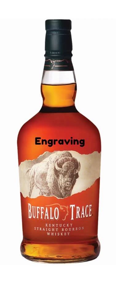 Buffalo Trace Bourbon 750ml front view showcasing the engraved label