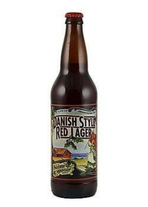 Front view of the Figueroa Mountain Danish Red Lager bottle with a twist-off cap.
