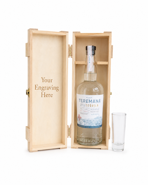 Tequila Blanco Gift Set with Engraved Glass & Box - Maestro Dobel