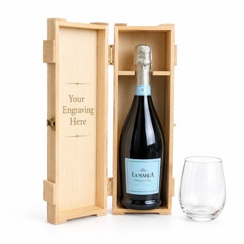 La Marca Prosecco Gift Set with Engraved Glass & Box