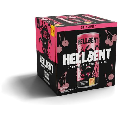 Hellbent Dirty Shirley 4-pack carton