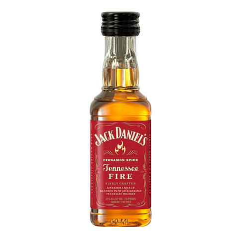 Front view of the amber whiskey bottle with a label and screw cap