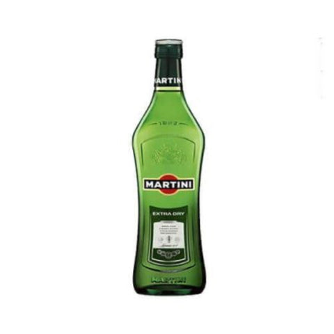 Front view of the green liquor bottle with a label design.