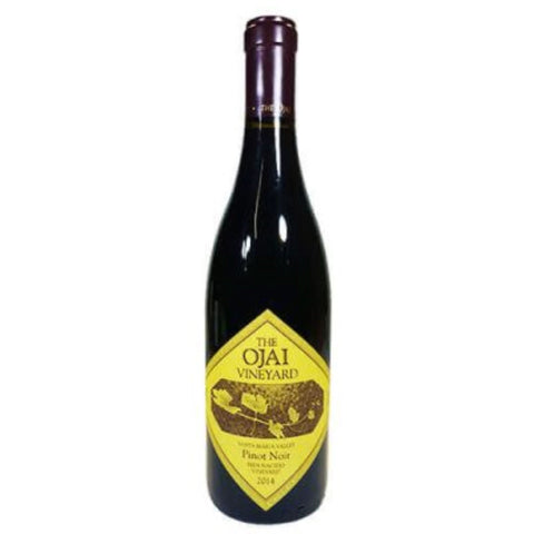 Front view of the red wine bottle with label design and cork top