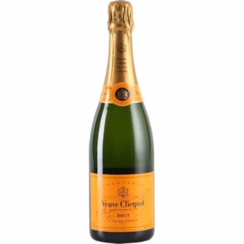 Veuve Clicquot Brute Champagne 750ml front view with gold foil and label
